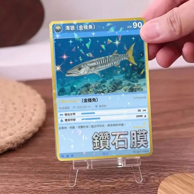 由真實漁獲照片製成的 Cardcha 實體魚卡